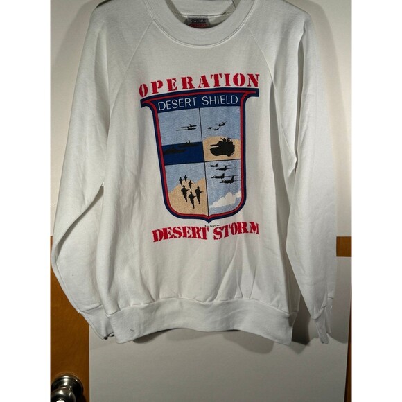Vintage Operation‎ Desert Shield Desert Storm Crewneck Sweater Oneita Large USA - Picture 3 of 10